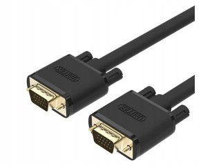 Unitek Kabel VGA HD15 M M 1m Premium Full HD ekranowany pozłacane końcówki