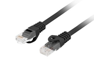 Patchcord Lanberg CAT6 1m UTP czarny solidny sieciowy kabel