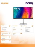 Monitor BenQ PD3226G 32 cali 4K IPS 144Hz graficzny Thunderbolt 4 matowy