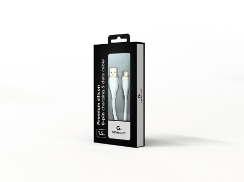 Gembird Kabel USB-A 8pin 1.5m Biały ładowanie i transfer danych