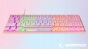 Klawiatura Rampage REBEL mechaniczna niskoprofilowa gamingowa różowa