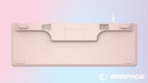 Klawiatura Rampage REBEL mechaniczna niskoprofilowa gamingowa różowa