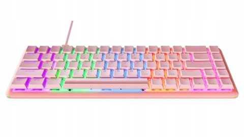 Klawiatura Rampage REBEL mechaniczna niskoprofilowa gamingowa różowa