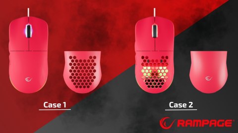 Rampage BLINK myszka gamingowa 12800 DPI RGB różowa ergonomiczna