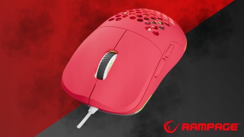 Rampage BLINK myszka gamingowa 12800 DPI RGB różowa ergonomiczna