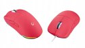 Rampage BLINK myszka gamingowa 12800 DPI RGB różowa ergonomiczna