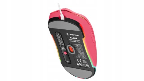 Rampage BLINK myszka gamingowa 12800 DPI RGB różowa ergonomiczna