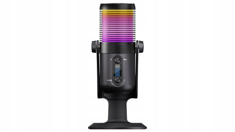 Rampage Diyez mikrofon gamingowy dotykowy RGB USB C czarny