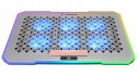 Rampage FREEZ Podstawka chłodząca laptopy 9-17 6 wentylatorów RGB srebrna
