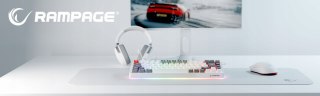 Rampage Hydra V2 obudowa PC akwarium ARGB biała trzy panele szkło hartowane