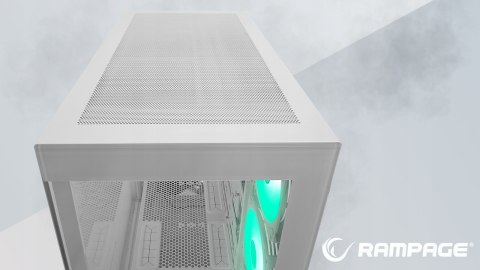 Rampage Hydra V2 obudowa PC akwarium ARGB biała trzy panele szkło hartowane