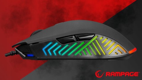 Rampage Mysz SPEAR V2 gamingowa RGB 12800 DPI 1kHz makro