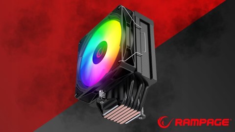 Rampage Octagon C70 Chłodzenie procesora 120mm ARGB LCD wydajne czarne