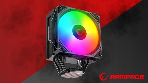 Rampage Octagon C70 Chłodzenie procesora 120mm ARGB LCD wydajne czarne