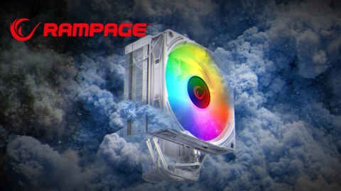 Rampage Octagon C70 Chłodzenie procesora 120mm ARGB LGA1700 AM5 LCD białe