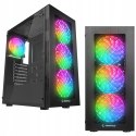 Rampage PLAID V1 Obudowa PC Mid Tower RGB okno hartowane czarna gamingowa