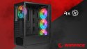 Rampage PLAID V1 Obudowa PC Mid Tower RGB okno hartowane czarna gamingowa
