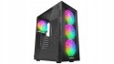 Rampage PLAID V1 Obudowa PC Mid Tower RGB okno hartowane czarna gamingowa