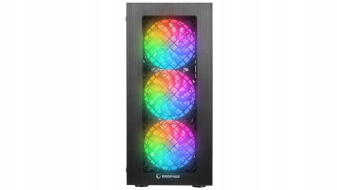 Rampage PLAID V1 Obudowa PC Mid Tower RGB okno hartowane czarna gamingowa