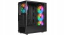 Rampage PLAID V1 Obudowa PC Mid Tower RGB okno hartowane czarna gamingowa