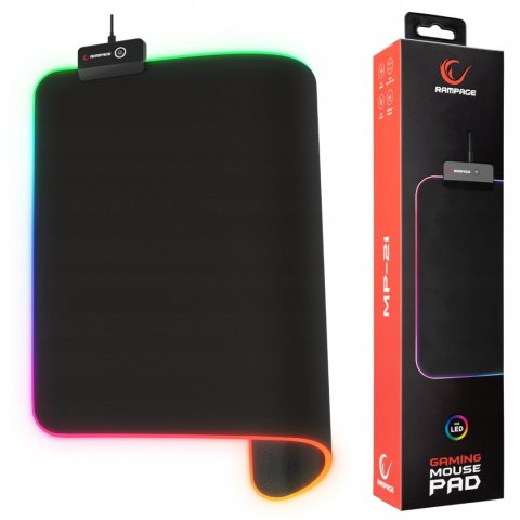 Rampage Podkładka pod mysz MP-23 RGB podświetlana LED antypoślizgowa gaming