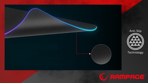 Rampage Podkładka pod mysz MP-23 RGB podświetlana LED antypoślizgowa gaming