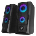 Rampage RMS-X9 Głośniki 2.0 RGB gamingowe USB kompaktowe 2x3W