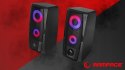Rampage RMS-X9 Głośniki 2.0 RGB gamingowe USB kompaktowe 2x3W