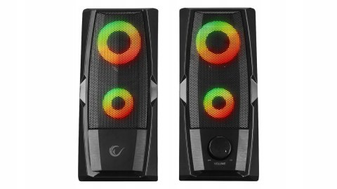 Rampage RMS-X9 Głośniki 2.0 RGB gamingowe USB kompaktowe 2x3W