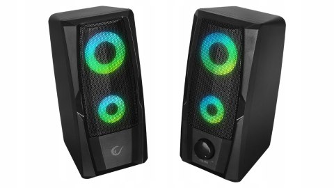 Rampage RMS-X9 Głośniki 2.0 RGB gamingowe USB kompaktowe 2x3W