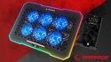 Rampage S48 FREEZ Podstawka chłodząca pod laptop 9-17 RGB 6 wentylatorów