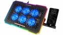 Rampage S48 FREEZ Podstawka chłodząca pod laptop 9-17 RGB 6 wentylatorów