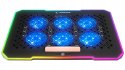 Rampage S48 FREEZ Podstawka chłodząca pod laptop 9-17 RGB 6 wentylatorów