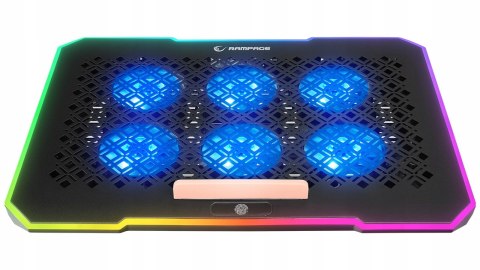 Rampage S48 FREEZ Podstawka chłodząca pod laptop 9-17 RGB 6 wentylatorów