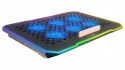 Rampage S48 FREEZ Podstawka chłodząca pod laptop 9-17 RGB 6 wentylatorów