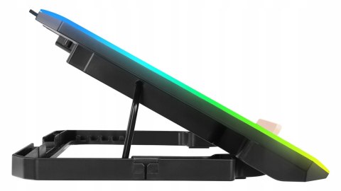 Rampage S48 FREEZ Podstawka chłodząca pod laptop 9-17 RGB 6 wentylatorów