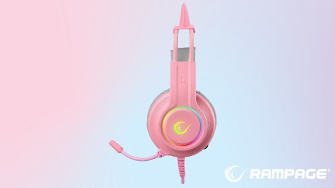 Rampage Słuchawki X-CATTY 7.1 RGB gamingowe z mikrofonem 50mm