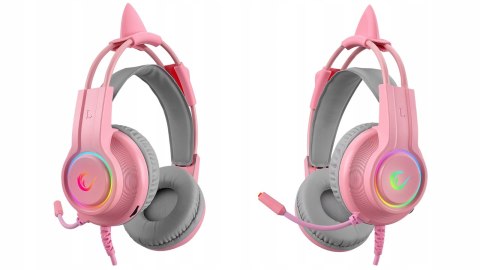 Rampage Słuchawki X-CATTY 7.1 RGB gamingowe z mikrofonem 50mm