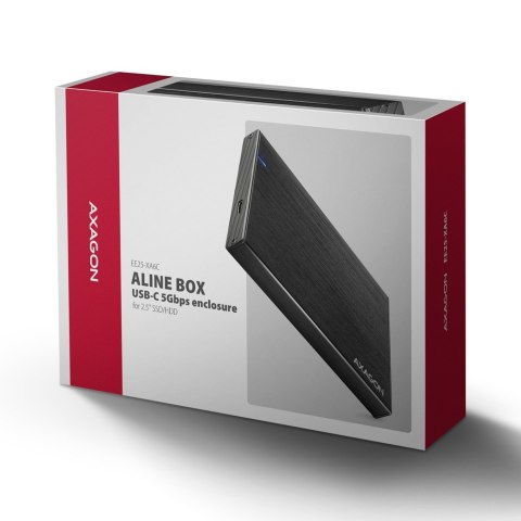 AXAGON EE25-XA6C Obudowa 2.5 USB-C 5Gbps aluminiowa lekka
