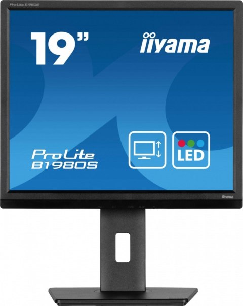 Monitor iiyama ProLite B1980S-B1 19 5:4 SXGA HDMI DP pivot regulacja 150 mm