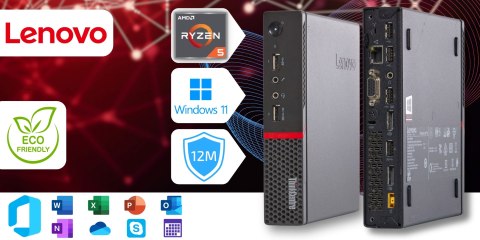 Lenovo Lenovo Thinkcentre M715q AMD Ryzen 5 16GB DDR3 256GB SSD Windows 10 Pro