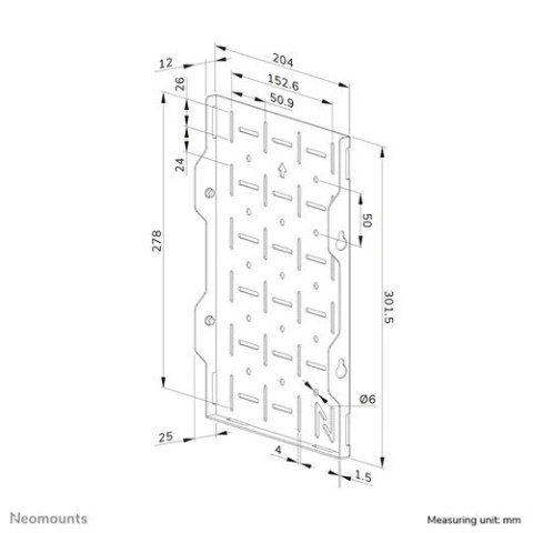 Stojak Neomounts LEVEL-750 na sprzęt AV do 10 kg z wentylacją