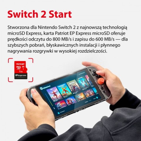 Karta microSDXC Patriot EP Express 512GB UHS-I V30 szybka Nintendo Switch 2