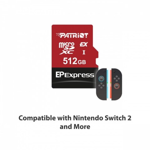 Karta microSDXC Patriot EP Express 512GB UHS-I V30 szybka Nintendo Switch 2
