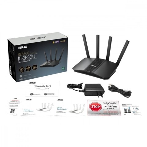 Router Asus RT-BE82U WiFi 7 Dual Band 5x 2.5GbE AiMesh wydajny MLO 4K QAM