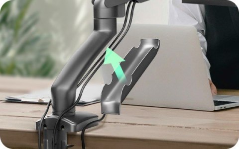 Uchwyt biurkowy IcyBox IB-MS203-T na monitor 32 cali czarny