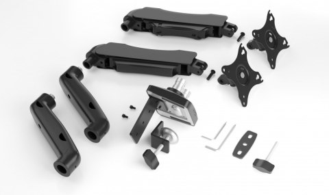 Uchwyt biurkowy IcyBox IB-MS204-T na 2 monitory do 32 cali