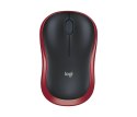 Mysz Logitech M185 bezprzewodowa czerwona kompaktowa 1000 dpi