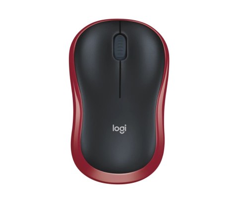 Mysz Logitech M185 bezprzewodowa czerwona kompaktowa 1000 dpi