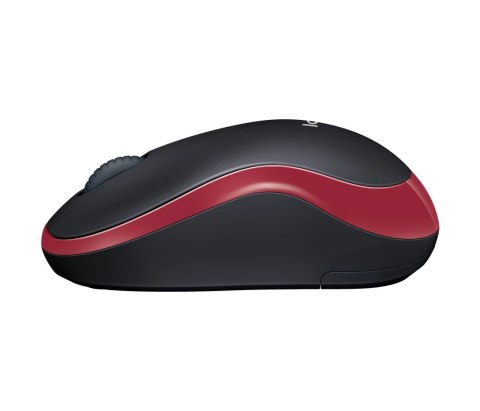 Mysz Logitech M185 bezprzewodowa czerwona kompaktowa 1000 dpi